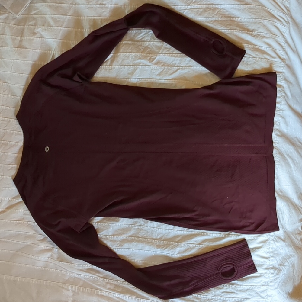 Lululemon Swiftly Tech 2.0 Long Sleeve, Burgundy, Size 4